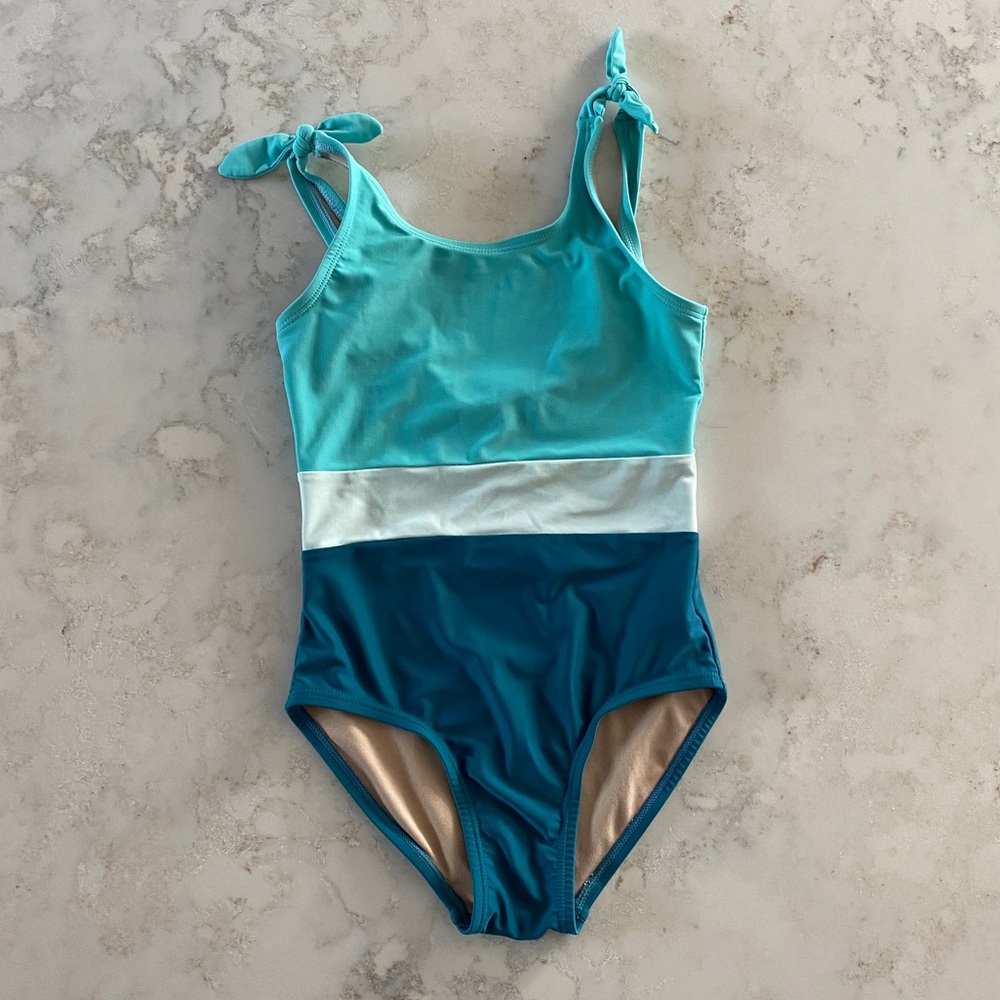 Old Navy / Blue colorblock one-piece swimsuit